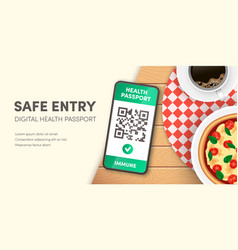 Safe Restaurant Entry Banner Covid-19 Digital