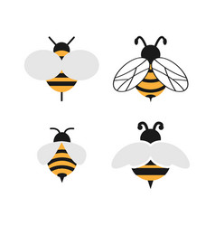 Bee Icon Clipart Design Template Isolated