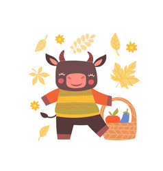 Cow In Fall Season