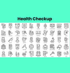 Set Of Health Checkup Icons Linear Style Icon