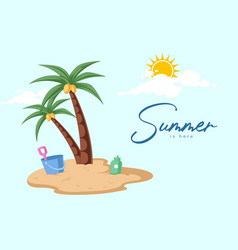 Banner Design Of Summer Is Here