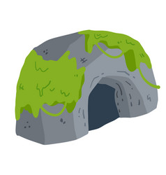 Cave With Moss Caveman Hideout