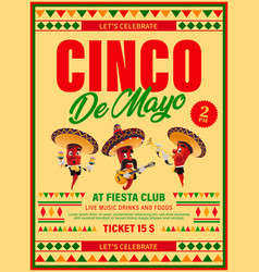 Cinco De Mayo Flyer Mexican Jalapenos Mariachi