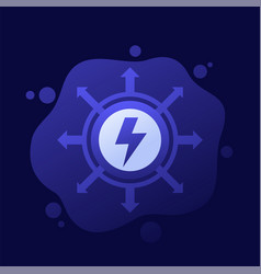 Electric Power Distribution Icon Design