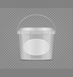 Empty Transparent Jar Mockup With Label Nd Handle