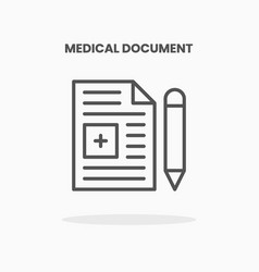 Medical Document Icon Line