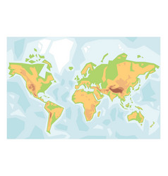 Simplified Physical Map Of World