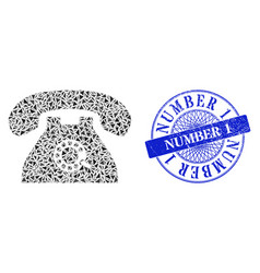 Textured Number 1 Seal And Triangle Pulse Phone