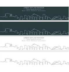 Athens Single Line Skyline Banner