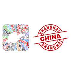 Shanghai China Stamp And Shandong Province Map