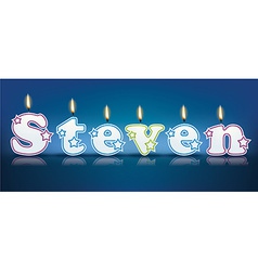 Steven Written With Burning Candles