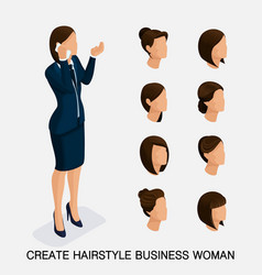 Trendy Isometric Set 3 Womens Hairstyles Young