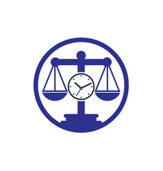 Law Time Logo Design Template