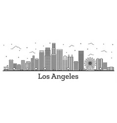 Outline Los Angeles California City Skyline