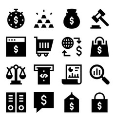 Pack Of Fiscal Management Glyph Icons