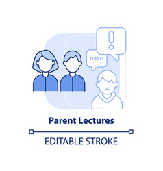 Parent Lectures Light Blue Concept Icon