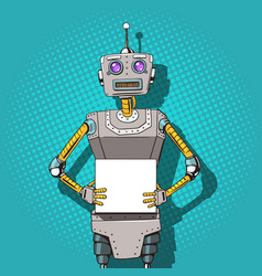 Robot With Ads Pop Art Style