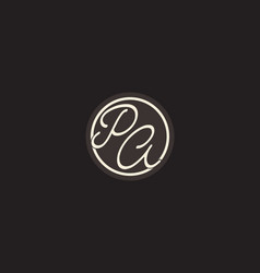 Initial Letter Pa Monogram Logo With Simple