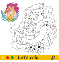 Kids Coloring Happy Mom And Daughter