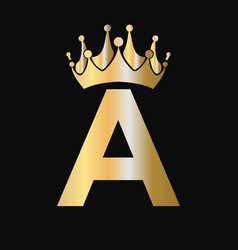 Letter A Crown Logo Template Royal Crown Logotype