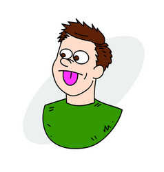 Man Sticking Out Tongue