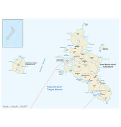 Map Of The Great Barrier Island Aotea New Zealand