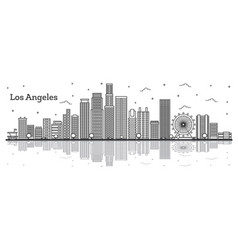 Outline Los Angeles California City Skyline