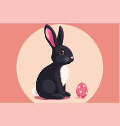 Bunny And Coloured Easter Egg