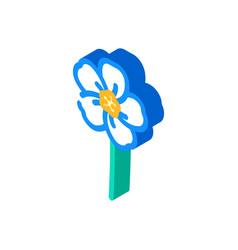 Forget Me Not Flower Spring Isometric Icon