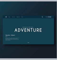 Modern Adventure Landing Page Design