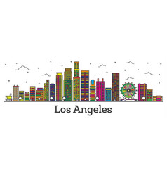 Outline Los Angeles California City Skyline