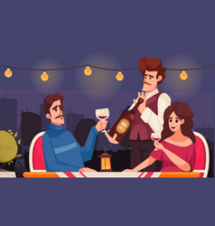 Wine Cartoon Scene