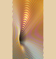 Banner Wormhole 3d Gold Geometric Optical Illusion