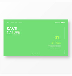 Green Landing Page Template Design