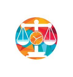 Law Time Logo Design Template