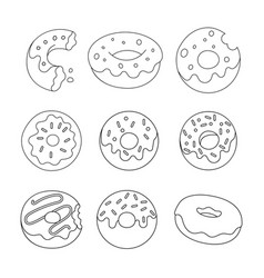 Glazed Donuts With Sprinkles Coloring Page Sweet