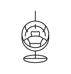 Hammock Chair Living Room Line Icon