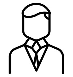 Man In Lab Coat Linear Icon Male Web Avatar