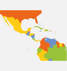 Political Map Of Central American And Caribbean