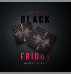 Black Friday Sale Card Black Gift Boxes