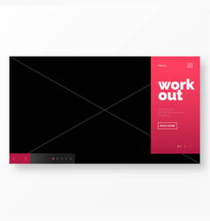 Fitness Work Out Landing Page Template Design