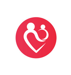 Mom And Baby Heart Concept Icon Design