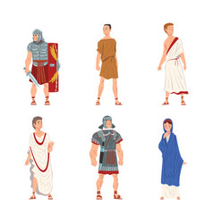 Ancient Roman People Characters With Soldier