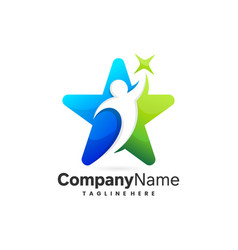 Color People Star Logo Or Icon