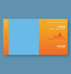 Daily Routine App Template Computer Screen Design