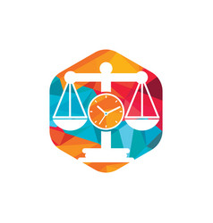 Law Time Logo Design Template