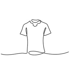 T-shirt Sketch Continuous One Line Drawing