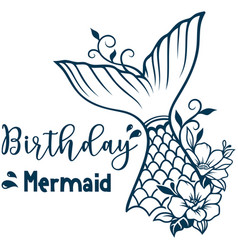 Abstract Mermaid Birthday Tattoo Silhouette With F