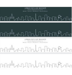 Caracas Single Line Skyline Banner