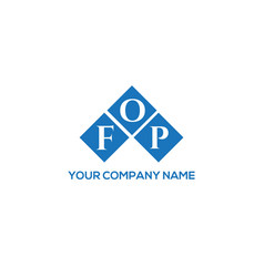 Fop Letter Logo Design On White Background